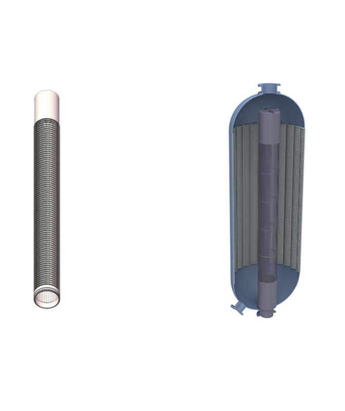 center pipe for flow reactor internal