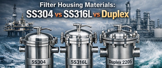 Materiales de las carcasas de filtro: SS304 vs SS316L vs Duplex