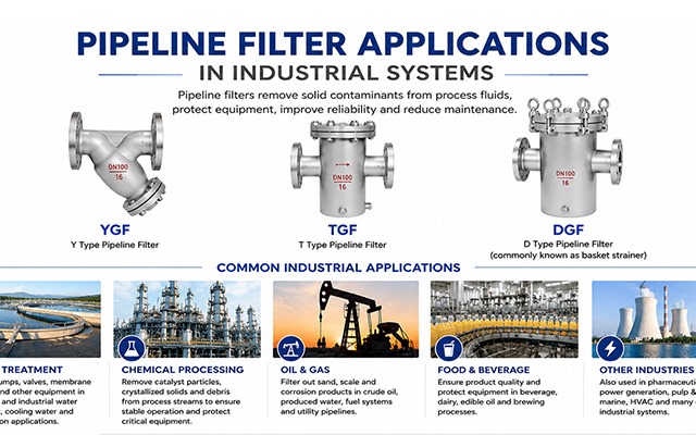Y-Type, T-Type, D-Type pipeline filter for industrial filtration Y-Type, T-Type, D-Type pipeline filter for industrial filtration