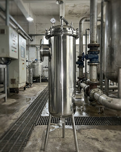 stainless steel security filter with 1μm pleated filter cartridge for industrial wastewater treatment stainless steel security filter with 1μm pleated filter cartridge for industrial wastewater treatment