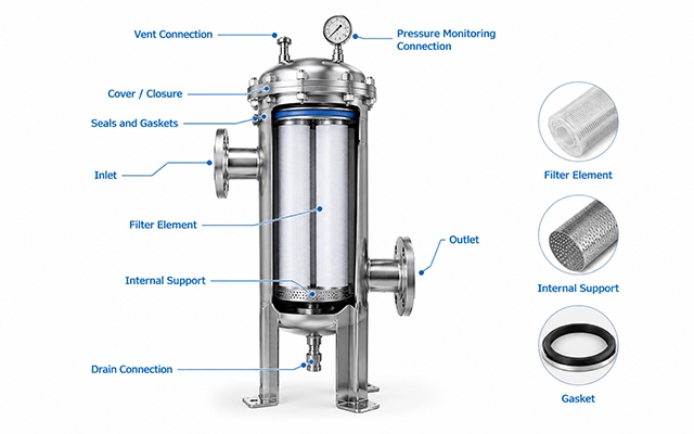 Industrial Security Filter Structure and Components